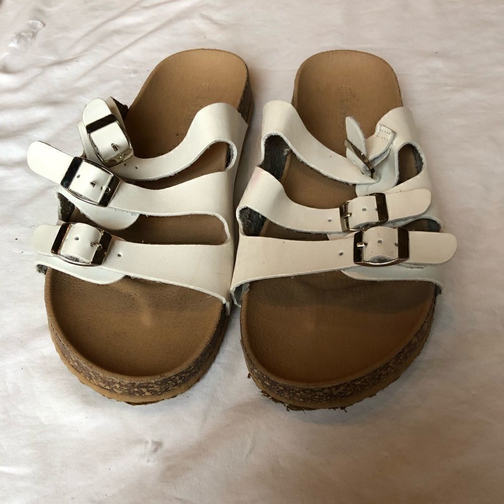 Link Cork Sandals Cream Size 3 NWOT